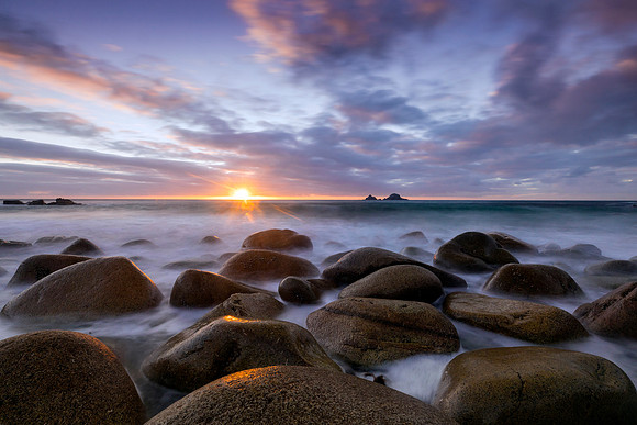 Sunset at Porth Nanven