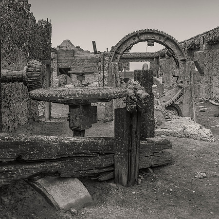 Remains of machinery in Sulphur factory