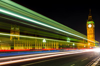 Westminster Bridge light trails