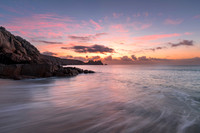 Porthcurno sunrise long exposure